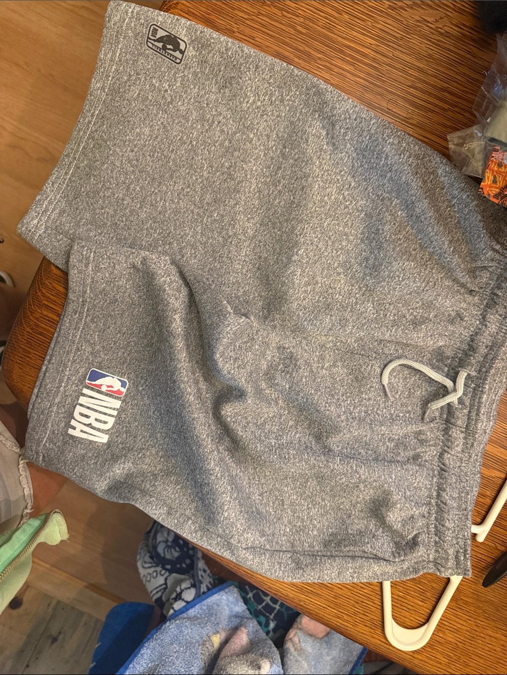 NBA Gray Heather Athletic Shorts with Logo